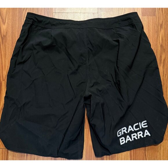 Gracie Barra Black Jiu Jitsu Training Shorts Men 42 12" Athletic MMA - Picture 2 of 6